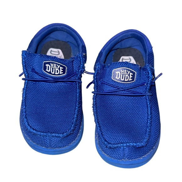 HEY DUDE Wally youth funk mono canvas shoes boys slip on loafers size 2 - Picture 13 of 15